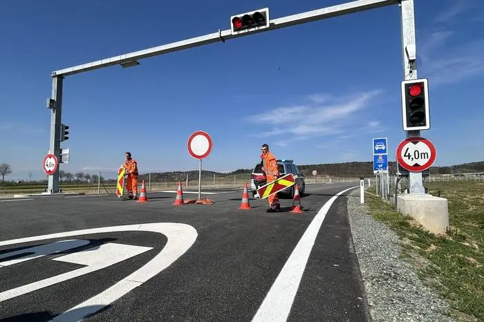 Die letzten Verkehrshüte wurden weggeräumt.