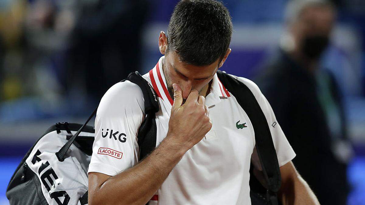 Novak Djokovic war geknickt