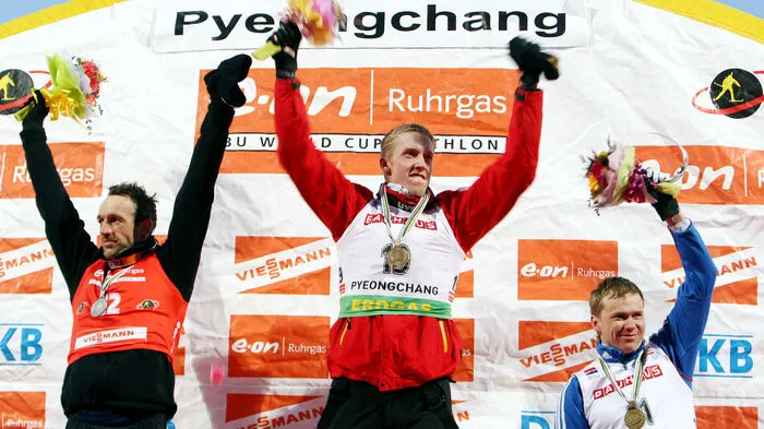 2009 holte Dominik Landertinger beim Massenstart in Pyeongchang bei den Biathlon-Weltmeisterschaften Gold.