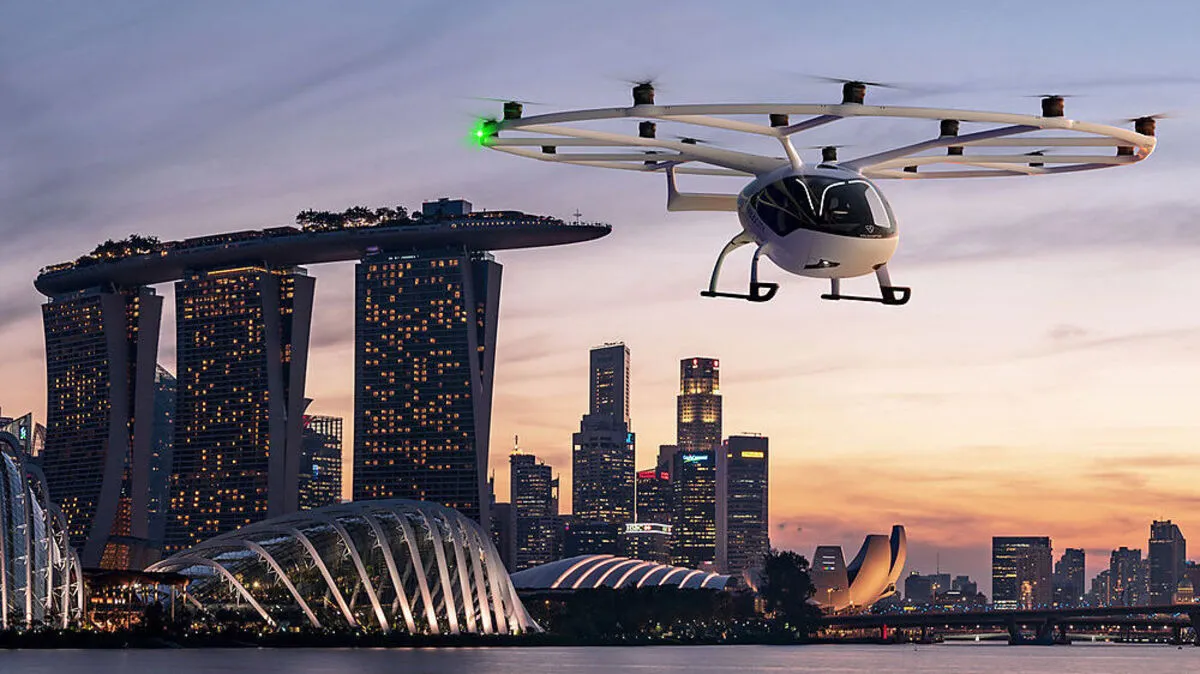 Innerhalb der nächsten drei Jahre soll das Flugtaxi über Singapur fliegen
