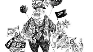 karikatur für tribüne-wahkzuckerl