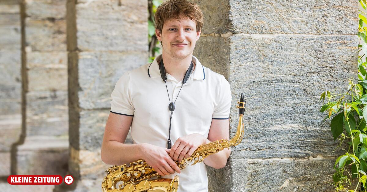 He is the first whose high school graduation is a saxophone concert
