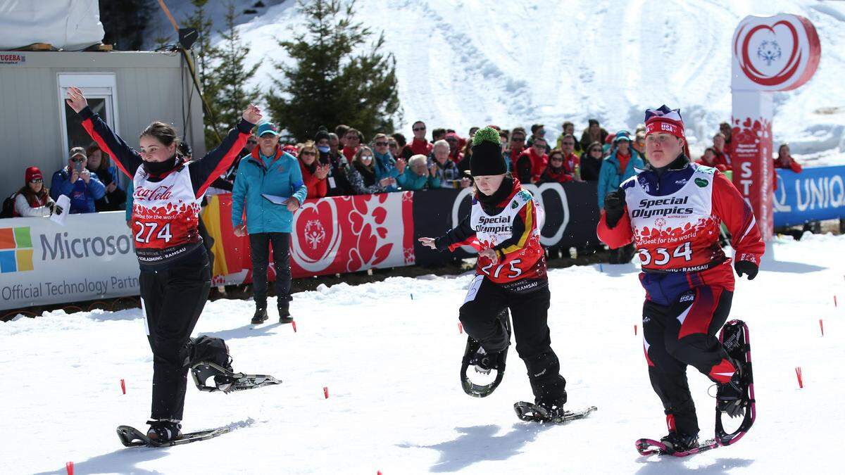 2017 beheimatete die Steiermark bereits die Special Olympics. Die großen Momente und Freuden, wie hier beim Schneeschuhlauf sind vielen in der Steiermark noch in bester Erinnerung
