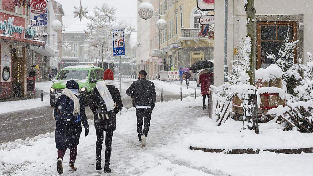 In Villach gab es zuletzt Ende November Schnee