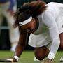 Serena Williams rutschte mehrfach aus