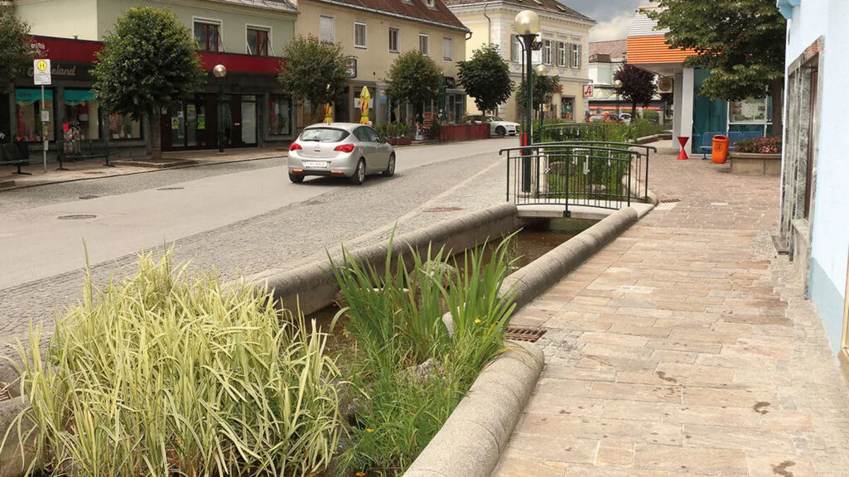 Das untere Gerinne in der Köflacher Innenstadt wird beseitigt