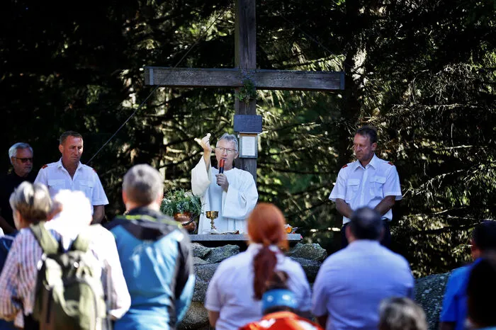Der Kraubather Pastoralreferent Erich Fasswald feierte mit allen Anwesenden die Heilige Messe.