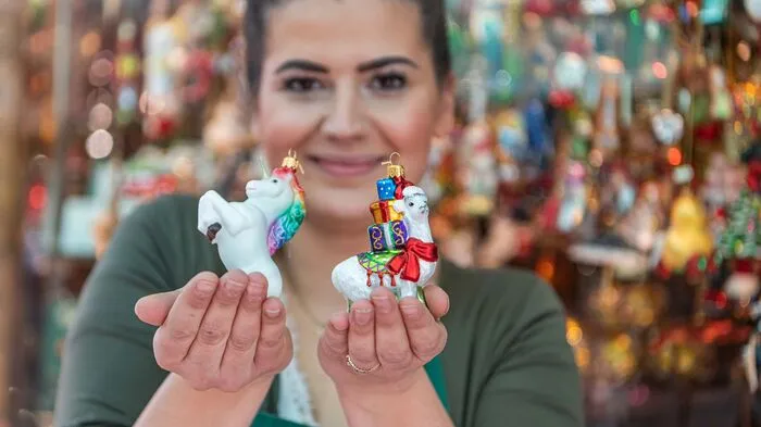 Jetzt bringen schon Alpakas die Geschenke? Christiana Reiter beim Haller