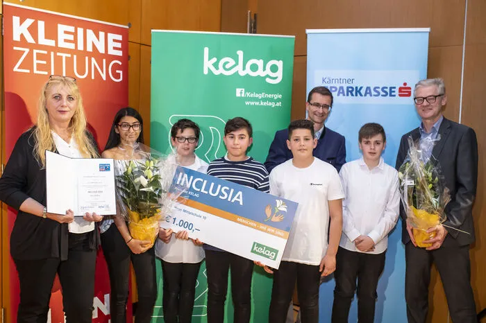 Der Preis der Kelag ging an die 2a der NMS 10.