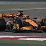 McLaren driver Oscar Piastri of Australia steers his car for a Formula One pre season test at the Bahrain International Circuit in Sakhir, Bahrain, Wednesday, Feb. 21, 2024. (AP Photo/Darko Bandic)