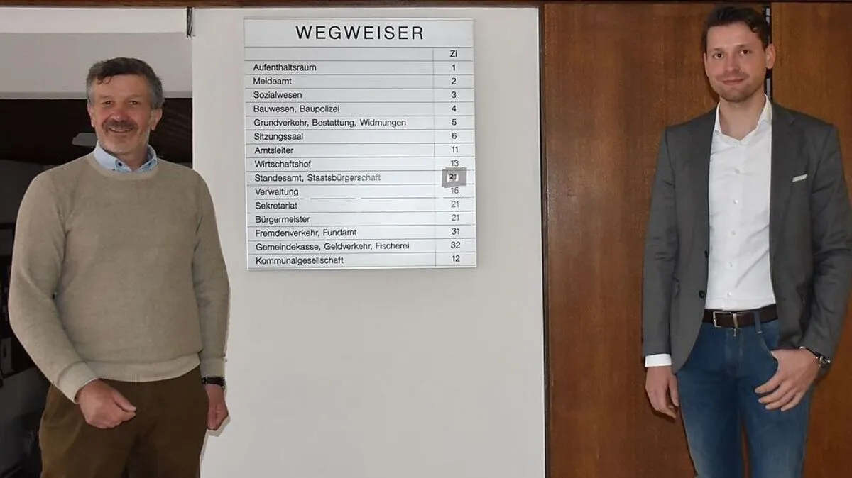 Neuer Leiter des Inneren Dienstes in St. Kanzian: Günther Gomernig folgt Klaus Mischitz nach (von links)