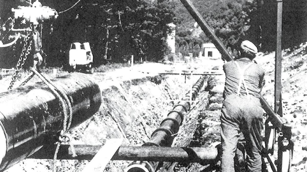 Bau der Verbindungsleitung DN 700 AZ HFB 4 – HFB 3 im Wasserwerk Andritz (1964) Bau der Verbindungsleitung DN 700 AZ HFB 4 – HFB 3 im Wasserwerk Andritz (1964)