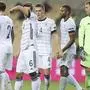 Germany's players react following the UEFA Nations League soccer match between Spain and Germany in Seville, Spain, Tuesday, Nov. 17, 2020. Spain won the match 6-0. (AP Photo/Miguel Morenatti)