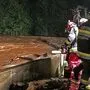 Aufräumarbeiten: Die Freiwillige Feuerwehr Schwanberg musste in der Nacht auf Dienstag ausrücken, weil größere Mengen an Treibgut und Totholz angeschwemmt wurden