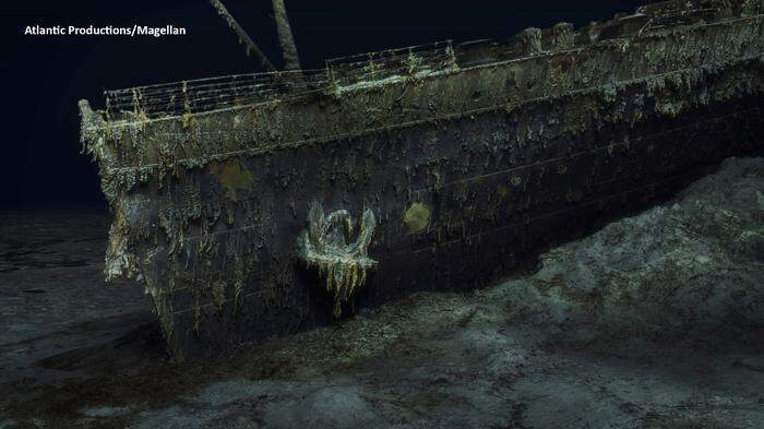 Aus 700.000 hochauflösenden Einzelaufnahmen wurden spektakulären Darstellungen der Überreste der Titanic erstellt. Damit ist das Wrack erstmals in seiner Gesamtheit zu sehen. Die Aufnahmen liefern zudem wertvolle Detail-Erkenntnisse