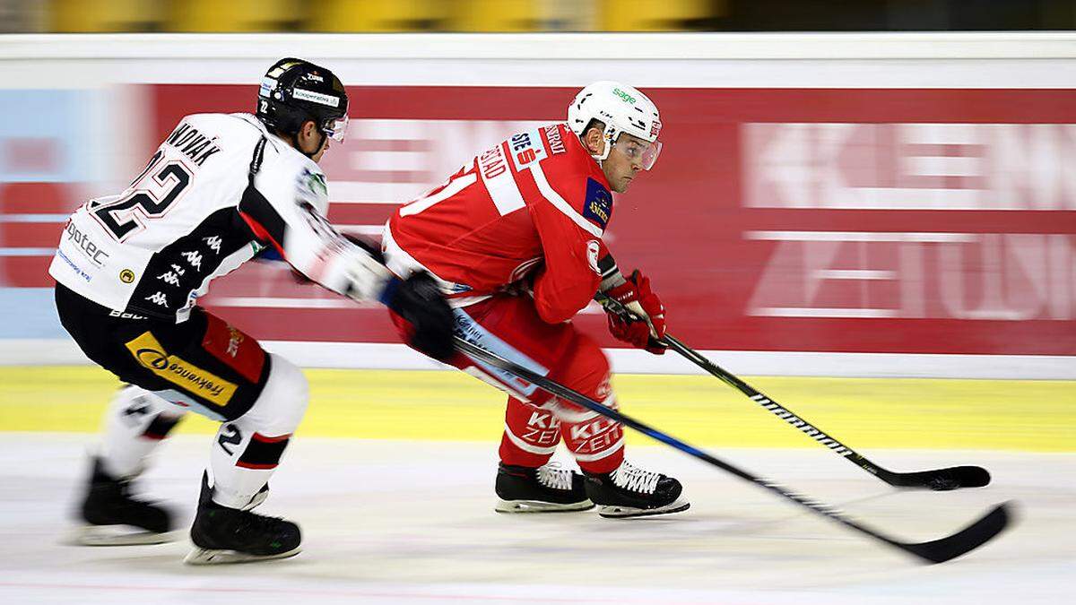 Der KAC und Kevin Kapstad bekommen es heute mit Orli Znojmo zu tun