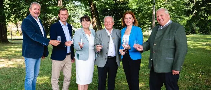 Die Verantwortlichen der Transportleitung Steiermark Süd (v.l.n.r.): Johann Lappi, Daniel Kos, Manuela Khom, Josef Ober, Simone Schmiedbauer und Anton Weber