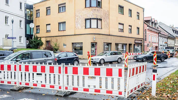 Klagenfurt St. Veiter Straße Sperre Sanierung