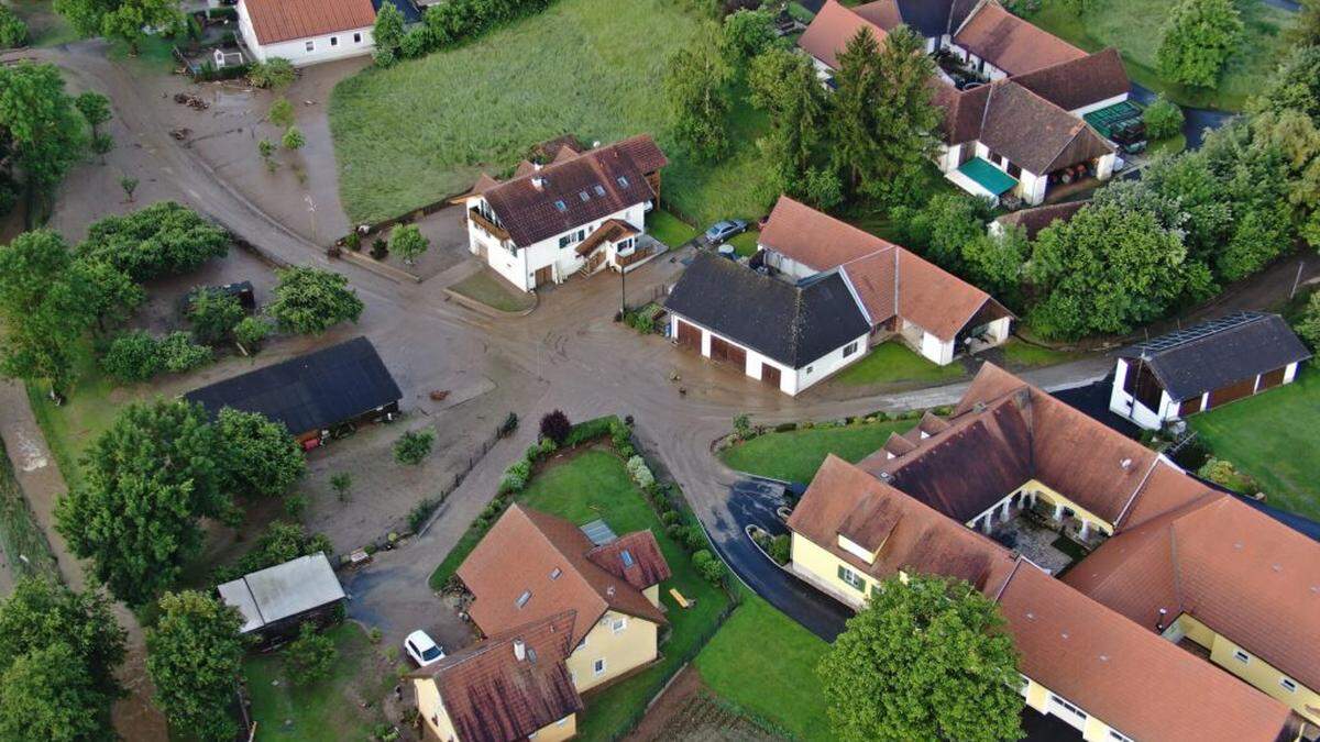 Überflutungen wie diese in der Gemeinde Lafnitz sollen in der Zukunft verhindert werden