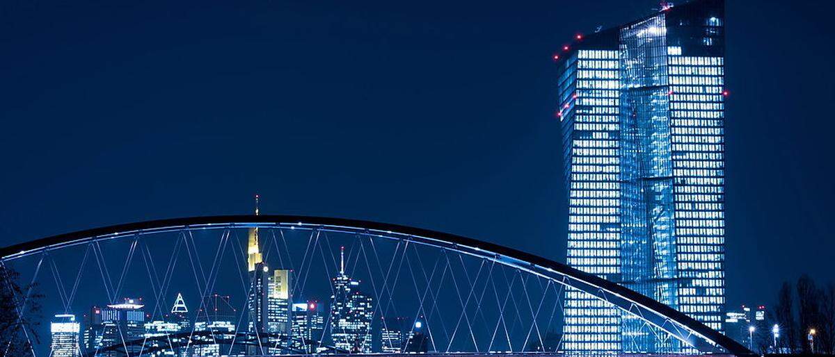 Der EZB-Tower in Frankfurt. Von hier aus wird die europäische Währungspolitik gelenkt