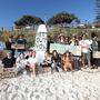 Anti-Hainetz-Aktivisten am Strand von Byron Bay, Australien