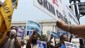 Zahlreiche Unterstützer der Affirmative Action gingen in Washington auf die Straße 