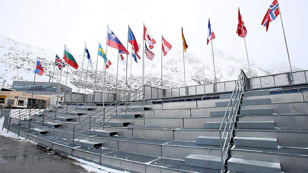 Leere Tribünen, keine Fans - dieses Bild wird sich bei allen Weltcups in Österreich bis zumindest Mitte Jänner nicht ändern