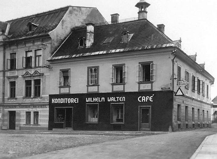 Altes Foto der „Café Konditorei Walten“ in Feldkirchen
