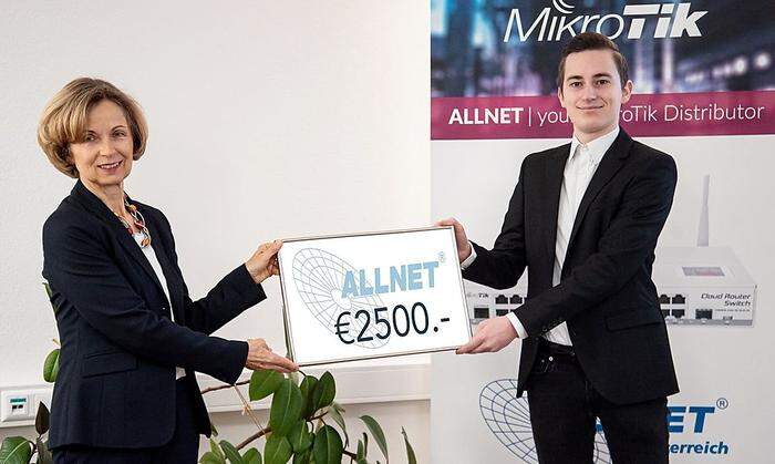 Die Allnet Österreich GmbH spendete wieder 2500 Euro