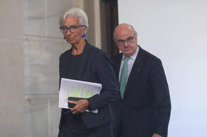 Christine Lagarde, Präsidentin der Europäischen Zentralbank, und Vizepräsident Luis de Guindos