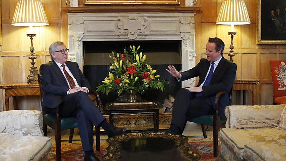 Jean-Claude Juncker (links) und David Cameron