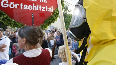Die HCB-Opfer bei einer Demonstration im Jahr 2015