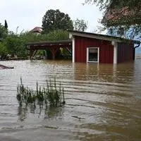 Die Hochwassersituation in Pottenbunn im Gebiet St. Pölten