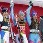 Slalom Aspen II: Shiffrin (M.) vor Hansdotter (l.) und Strachova 