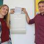 Post ans Bifie: HAK-Maturanten Katharina Weingrill und Christoph Fischer