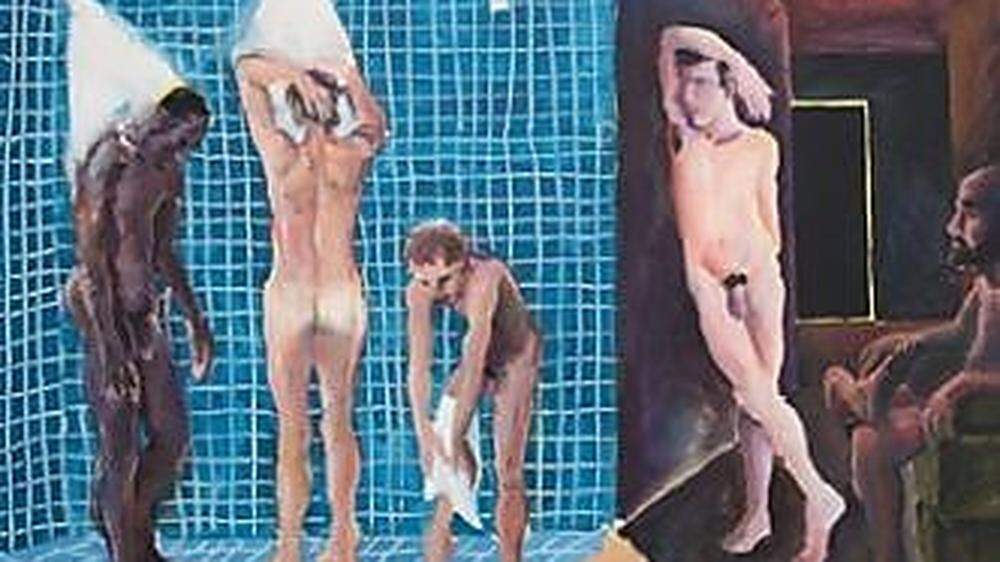 Patrick Angus, A Shower at the Baths, 1984, Sammlung Andreas Pucher, Stuttgart  
