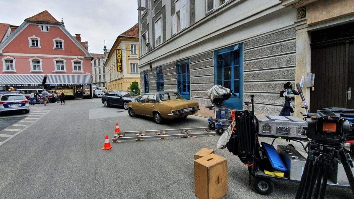 Dreharbeiten in der Grazer Mariahilferstraße