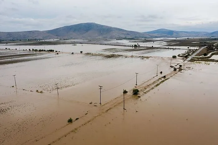 Land unter nahe der Stadt Karditsa