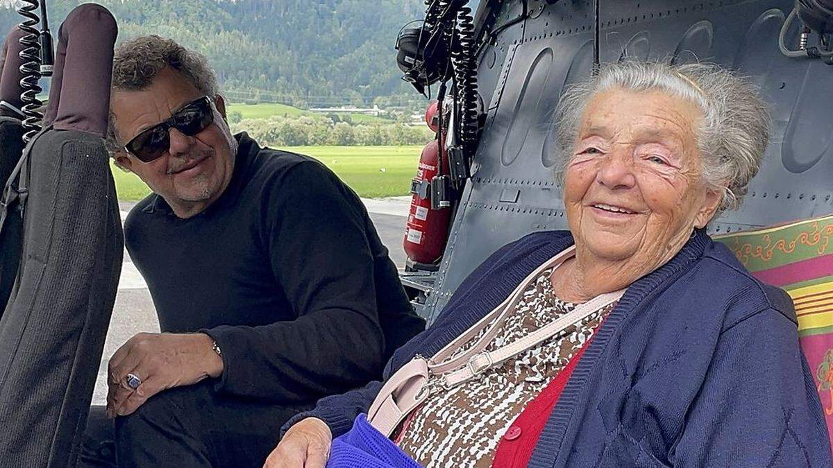 Cilli Kerschbaumer und Sohn Fred flogen auf die Bärenfeichtn