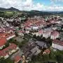 Die St. Veiter Innenstadt aus der Vogelperspektive.