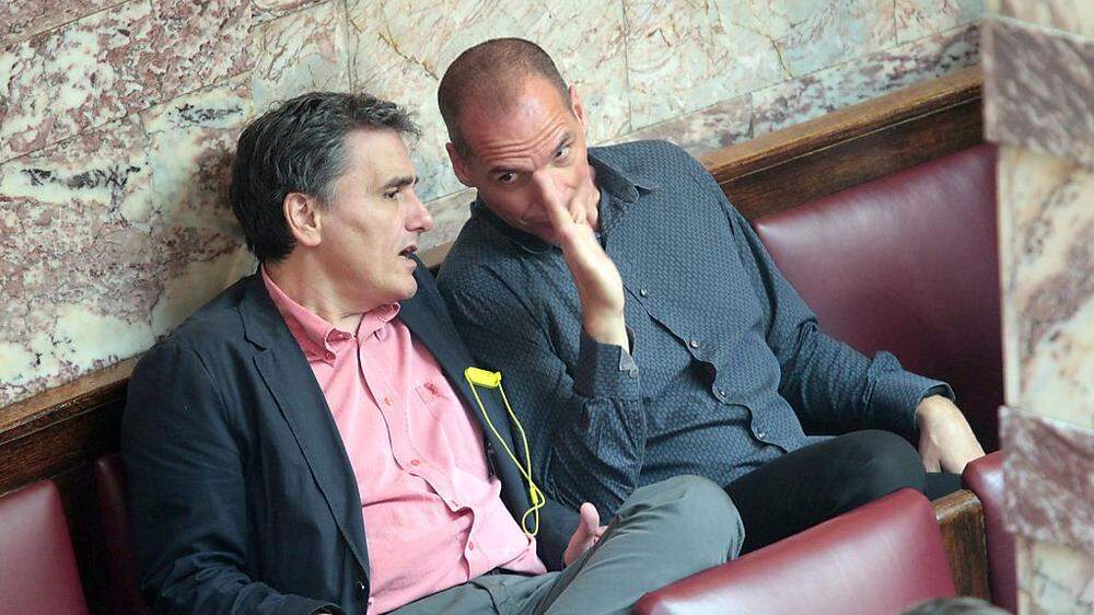 Varoufakis und sein Nachfolger Tsakalotos 
