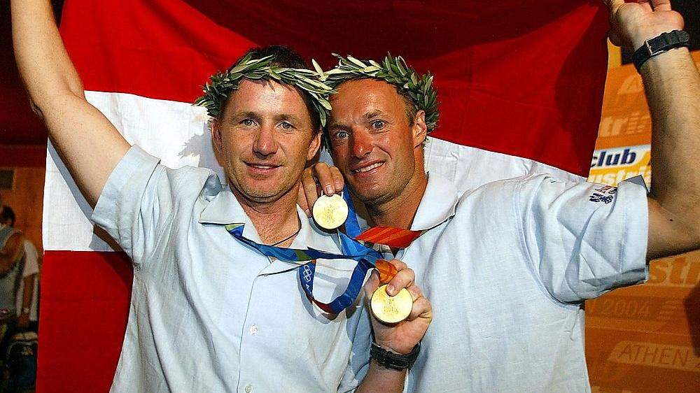 Roman Hagara  und Hans Peter Steinacher - in Athen 2004 holten sie das zweite Mal Olympiagold 