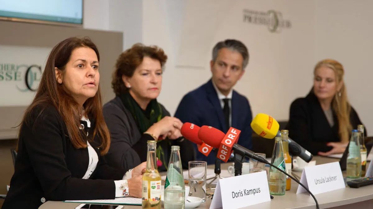 Landesrätinnen Kampus und Lackner, Stadtrat Hohensinner, Grabovac