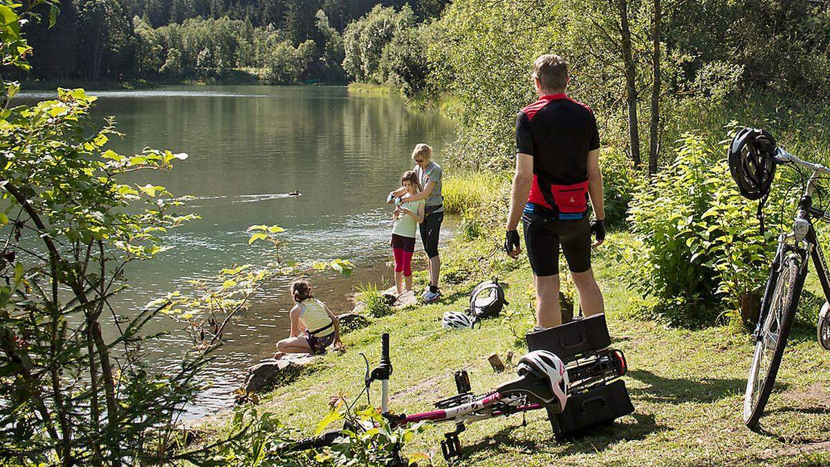 Der Drauradweg zwischen Lienz und Spittal punktet mit idyllischen Erholungsplätzen