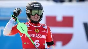 Camille Rast freut sich über Slalom-Sieg in Kranjska Gora