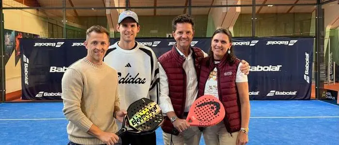 Dominic Thiem (zweiter von links) in Wolfsberg