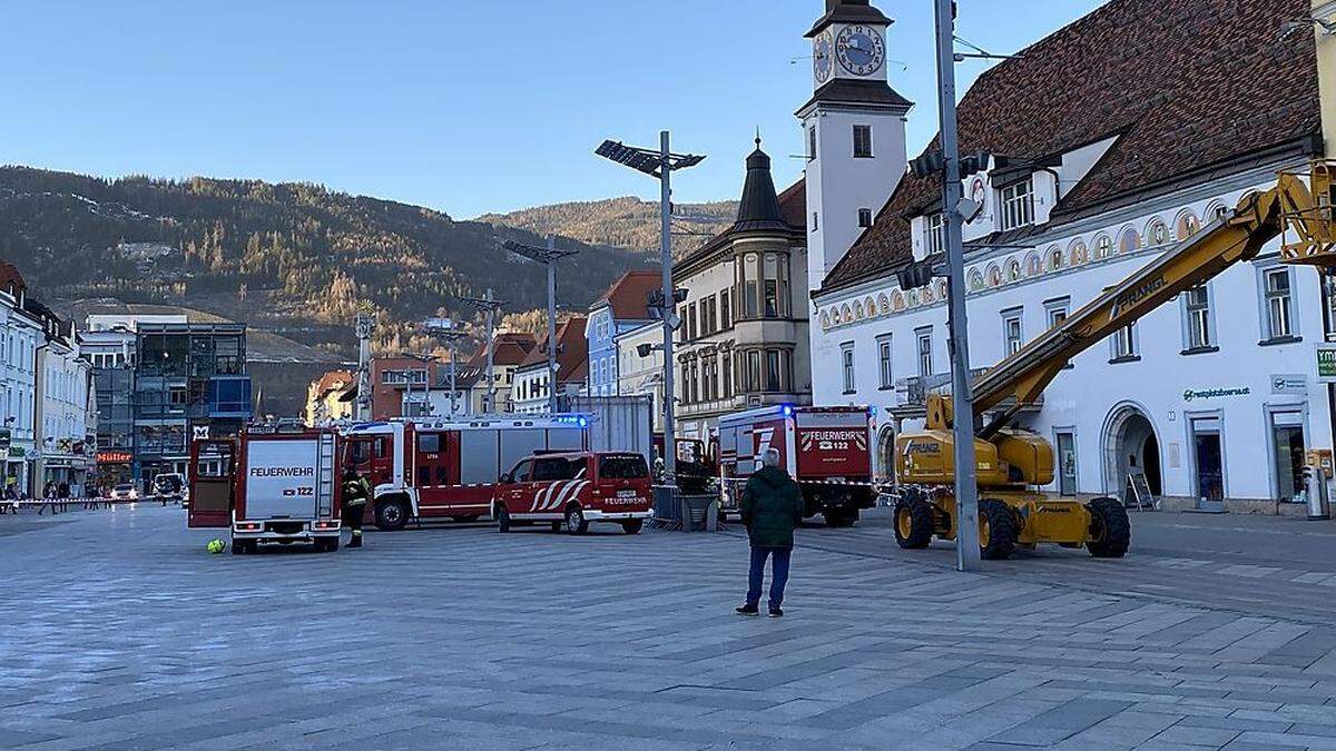 Einsatz am Leobener Hauptplatz