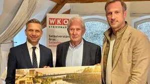 Minister Hattmannsdorfer, Hotelier Marko und der Grazer WK-Obmann Bauer
