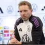 DFB-Pressekonferenz mit Julian Nagelsmann Bundestrainer Julian Nagelsmann spricht während der Pressekonferenz. DFB-Pressekonferenz vor dem Spiel der UEFA Nations League gegen Bosnien und Herzegowina auf dem DFB-Campus in Frankfurt am Main am 11. November 2024., Frankfurt am Main Hessen Deutschland DFB-Campus *** DFB Press Conference with Julian Nagelsmann National coach Julian Nagelsmann speaks during the press conference DFB Press Conference before the UEFA Nations League match against Bosnia and Herzegovina at the DFB Campus in Frankfurt am Main on November 11, 2024 , Frankfurt am Main Hessen Germany DFB Campus