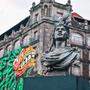 Büste von Cuauhtémoc, dem letzten aztekische Herrscher von Tenochtitlán, auf dem Zócalo